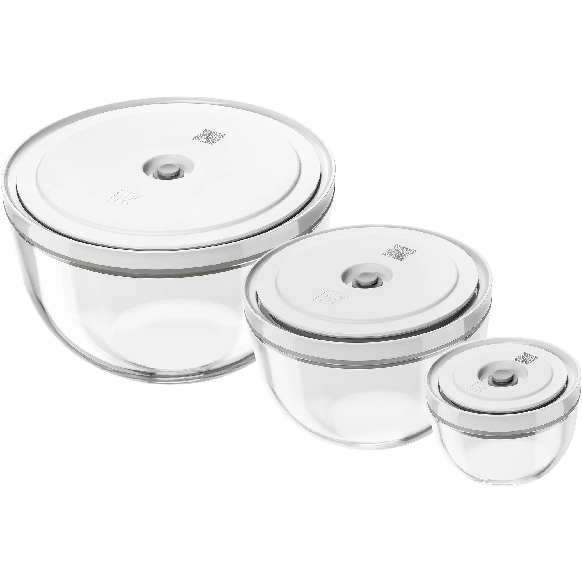 ZWILLING Fresh & Save BOWLS 3-pc Glass Vacuum Bowl Set ZWILLING Fresh & Save BOWLS 3-pc Glass Vacuum Bowl Set