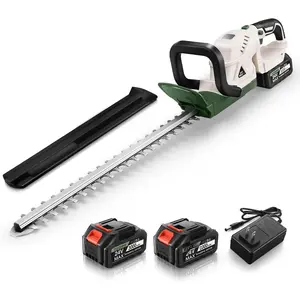 20" Hedge Trimmer Cordless,Electric Bush Trimmer with 2 Pack Rechargeable ,Lightweight Hedge Trimmers,3000RPM 180?Rotatable ,3/4"  Gap