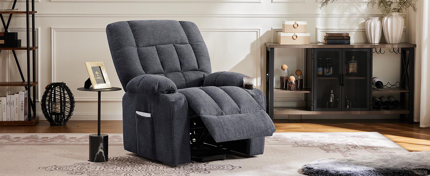 【Deal】Sweet Furniture Comfort Adjustable Recliner Chair with Lumbar Support, Remote Control, 3 Massage Modes, Cup Holders & Vibration Points 【Deal】Sweet Furniture Comfort Adjustable Recliner Chair with Lumbar Support, Remote Control, 3 Massage Modes, Cup Holders & Vibration Points