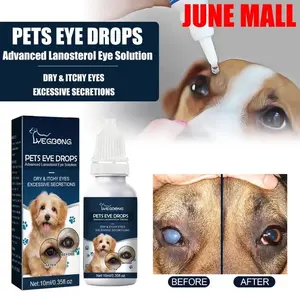Yegbong Pet Eye Care Tear Stain Removal Cat And Dog Relief Eye Itching Mild Cleaning Eye Drops 10ml