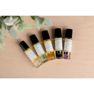 Essential Oils Roll-On with Crystals - set of 5