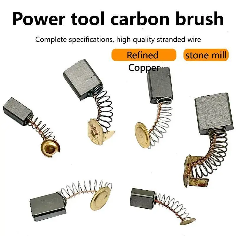 50-Pack Multifunctional Carbon Brushes Set with Storage Box, Compatible with #5,#6,#15,#43,#50,#51,#103,#125,#153,#5016,#6-100,#9523,#DW100 Power Tools, Boosts Cleaning Task Enhanced Performance, Essential Set