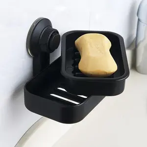 Soap Box Drain Soap Holder Bathroom Accessories Suction Cup Soap Dish Tray Soap Dish for Bathroom Soap Container Draining Water