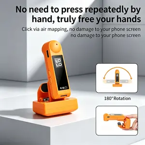 Portable Adjustable Automatic Screen Clicker For Cell Phone, Silent Clicking Accessory For Live Streaming & Mobile Gaming With Customizable Click Speed And Clip-on Mount Design
