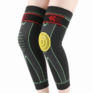 Warm Compression Knee Protection Elastic Extended Strap Knit Knee Sleeves, Flexible Wrap Around Knee Support Guards With Adjustable Fastening Straps, Thickened Soft Knitted Protective Gear Built For Stable Knee Coverage During Athletic  hockey goalie