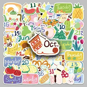 50pcs original daily handwritten notebook cartoon sticker suitcase refrigerator stationery car creative small fresh diy sticker Decorative Stickers