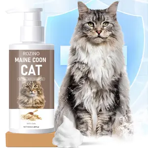 100ml Maine Coon Cat Special bath shampoo, oat ingredient, gentle cleansing, nourishing hair, soft and shiny, Maine Coon cat design, thoughtful bathing, pet care