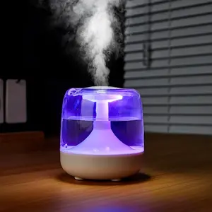 650ML Air Humidifier, USB Powered Desktop Air Humidifier with Night Light, Household Appliances for Living Room, Bedroom, Office, Humidifier for Home