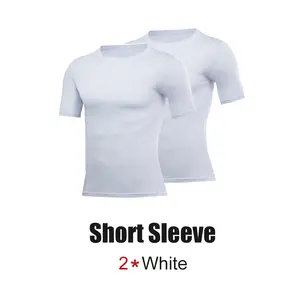 PSYCHE 2-Pack Men's Compression Shirt - Cool Dry Short Sleeve Base Layer Athletic Workout Tee, Sweat-Wicking Ultra-Breathable Muscle Support