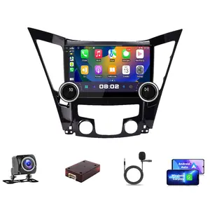 10.1" Double Knobs Android Car Stereo for Hyundai Sonata 2010-2014 Head Unit Radio with Carplay Android Auto,Touch Screen with Bluetooth HiFi FM/RDS GPS/WiFi Backup Camera