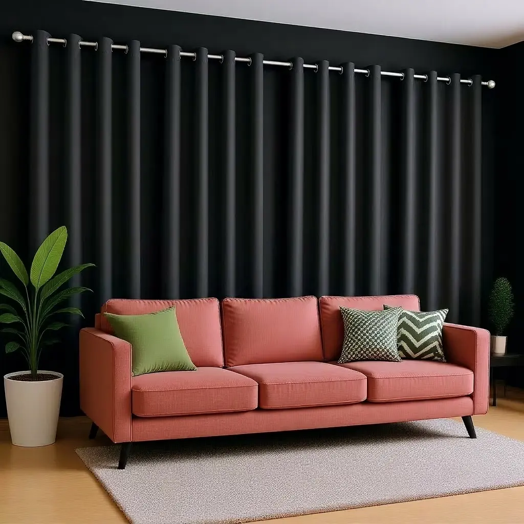 4-Piece Thermal Blackout Curtains with Blackout Covers, Metal Grommet Top, Noise Reduction, Energy-Saving Insulation, Privacy Protection for Living Rooms, Bedrooms