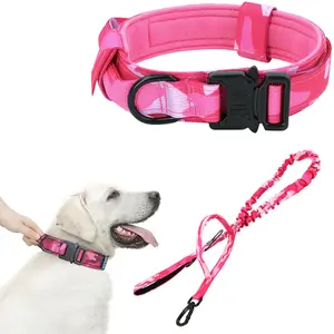 Tactical pink camouflage dog collar #Summervibes #petlovers dog leash anti-collision for large dogs outdoorfun