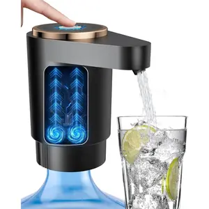 Water Jug Pump for 5 Gallon Bottle - Portable Electric USB-C  Dispenser, Dual  Motors,  Flow, Fits 2-5 Gallon Jugs - Ideal for , Office, Camping, RV, Black