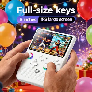 H5 Handheld Game Console, 5 Inch IPS HD Screen, 4000mah Battery, Classic Retro Games, Wireless Portable Host, Dual Core Processor