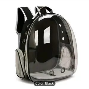 space pet backpack'breathable transparent travel transport  box,suitable for cat and dog with zipper