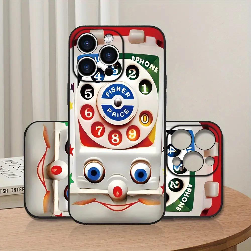 Cartoon print non-slip mobile phone case: anti-fouling and durable, advanced anti-fall |     Black classic series for Samsung iPhone 17-X, Pro/Plus/Max