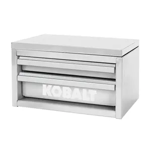 Kobalt Mini 2-Drawer White Steel Tool Box - 10.83-in W x 5.91-in H x 5.91-in D