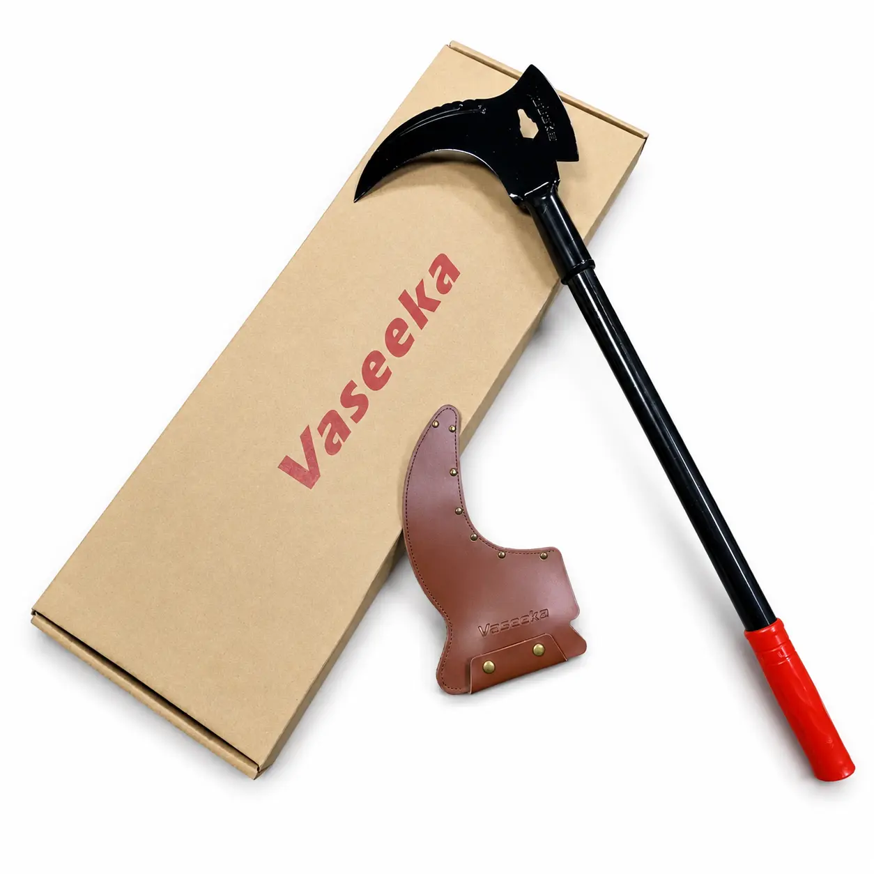 Vaseeka 2-in-1 Heavy-Duty Manganese Steel Garden Pruning Tool, 20-in Wood Handle Cutter for Weeding, Branch Cutting & Outdoor Lawn Maintenance Tasks