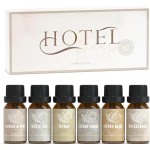 Hotel Diffuser Oils Gift Set, ARVIDSSON Luxury Fragrance Oil Blend, Hotel Scent Essential Oils for Diffuser, Jasmine & Mint, White Tea, Citrus Bliss, M-Way, Fancy Lobby, Gift for Women and Men