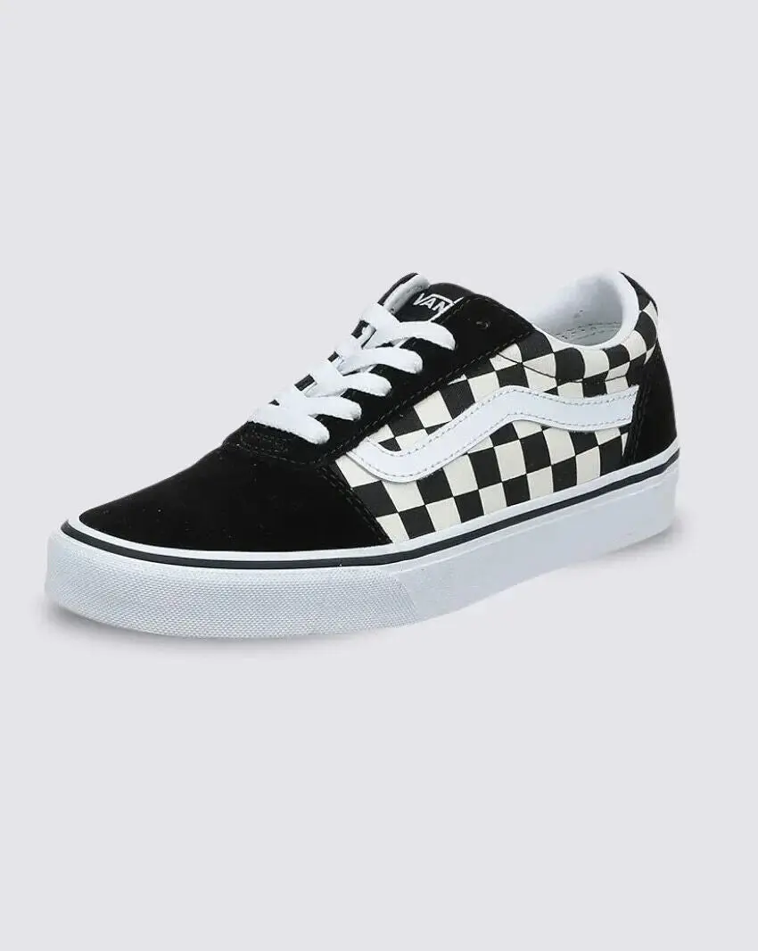 Vans Ward Checkered Sneaker in Black/White Canvas | Women's
