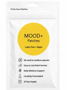 Prime Aura Warm Patches - Gentle Daily Disposable Adhesive Pack, 30 Count, Vegan & Latex-Free