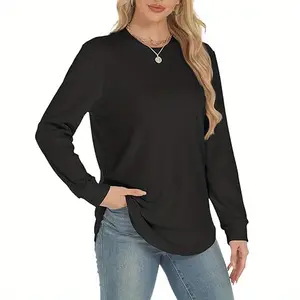 Sweatshirt for Women Long Sleeve Crewneck Sweatshirt Women Causal Loose Fit Pullover Tunic Top Fall Clothes Shirts Casual Womenswear essential hoodie zip up hoodies spider hoodies hoodies for women Basic