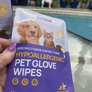 【SpringGlowUp】HICC PET Glove Wipes，Freshening Grooming Dog&Cat Disposable 20Pcs pet hair removal tool Satisfied skin care Outdoor No-clean Hypoallergenic Facial Disposable No-Rinse Grooming Formulated for petwipes Deodorizing sticky hair#petlife