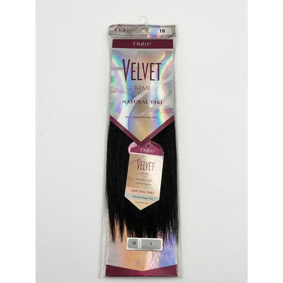 Outre Velvet Remi 100% Human Hair – Natural Yaki 10s-14"