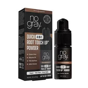 No Gray Quick 4-In-1 Root Touch-Up Powder – Instant Gray Coverage, Hair Volume & Oil Absorbing Powder