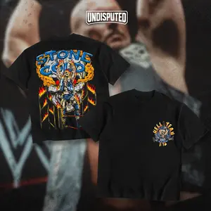 UNDISPUTED Stone Cold Steve Austin 316 Heavy Cotton WWE T-shirt for Men Pump Cover Breathable DTG Printed Classic Fit Oversized Fan Apparel