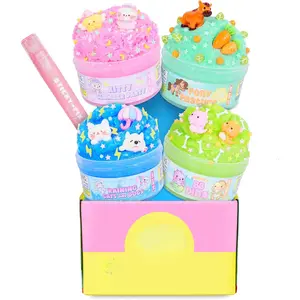 Slime  Pets 4-Pack Mini-Bundle, BB Dino, Kitty Slumber Party, Pony Pasture, Raining Cats and Dogs, Includes Slime Activator, Sensory Toys for Kids, Made in USA