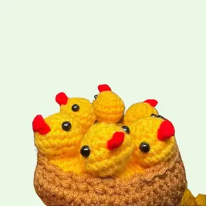 handmade crocheted ducks for decoration Decorative Ornaments Room Window articulate animal mini figure figura  de  pato mini resin duck decoration