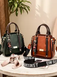 Fashion Versatile Women's Crossbody Bag, New Patchwork Design High Aesthetic Elegant Handbag, Trendy Casual Shoulder Bag for Outdoors Work Commute, Casual Trendy Purse, Fashionable Versatile Purse, Crossbody Shoulder Purses, Versatile Shoulder Bags