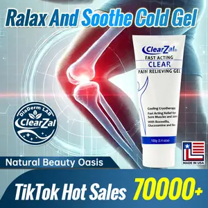 Clearzal Instant Soothing Cooling Gel 100g, Muscle Revival Body Gel, Cooling with Menthol and Frankincense, Helps Relieve Muscle Tension , Relax your waist, legs, knees, shoulders and neck to relieve fatigue, Sports Soothing Cooling Gel [YW]