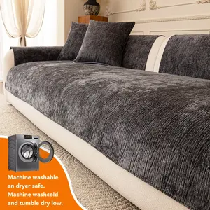 1pc Sofa Cover Washable Sofa Slipcover All-Season Universal Modern Simple Design Anti-Pet Scratch Non-Slip Home Protection