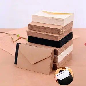 Vintage Small Envelope, Fresh Cowhide Paper Envelope, Card Storage Love Letter Envelope, Suitable for Office School Graduation Party Invitations