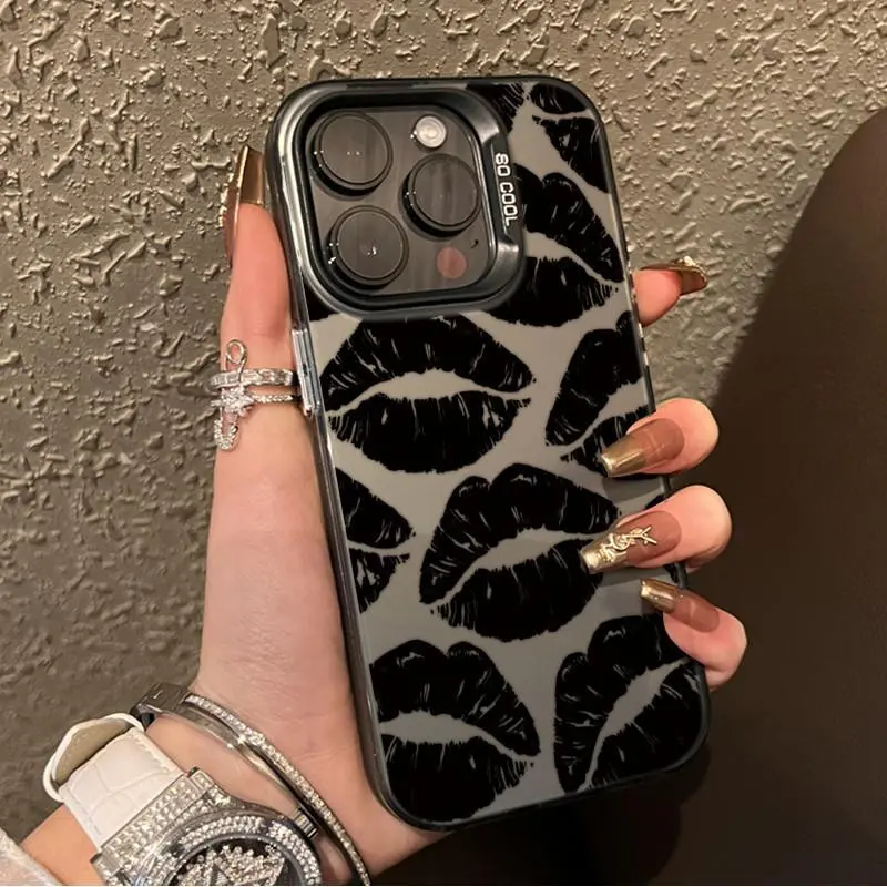 Sexy Lips Case for iPhone 15Pro 17 16 14 13 12 11 Pro Max XS XR 7 8 Plus SE Shockproof Cover Dustproof Casing