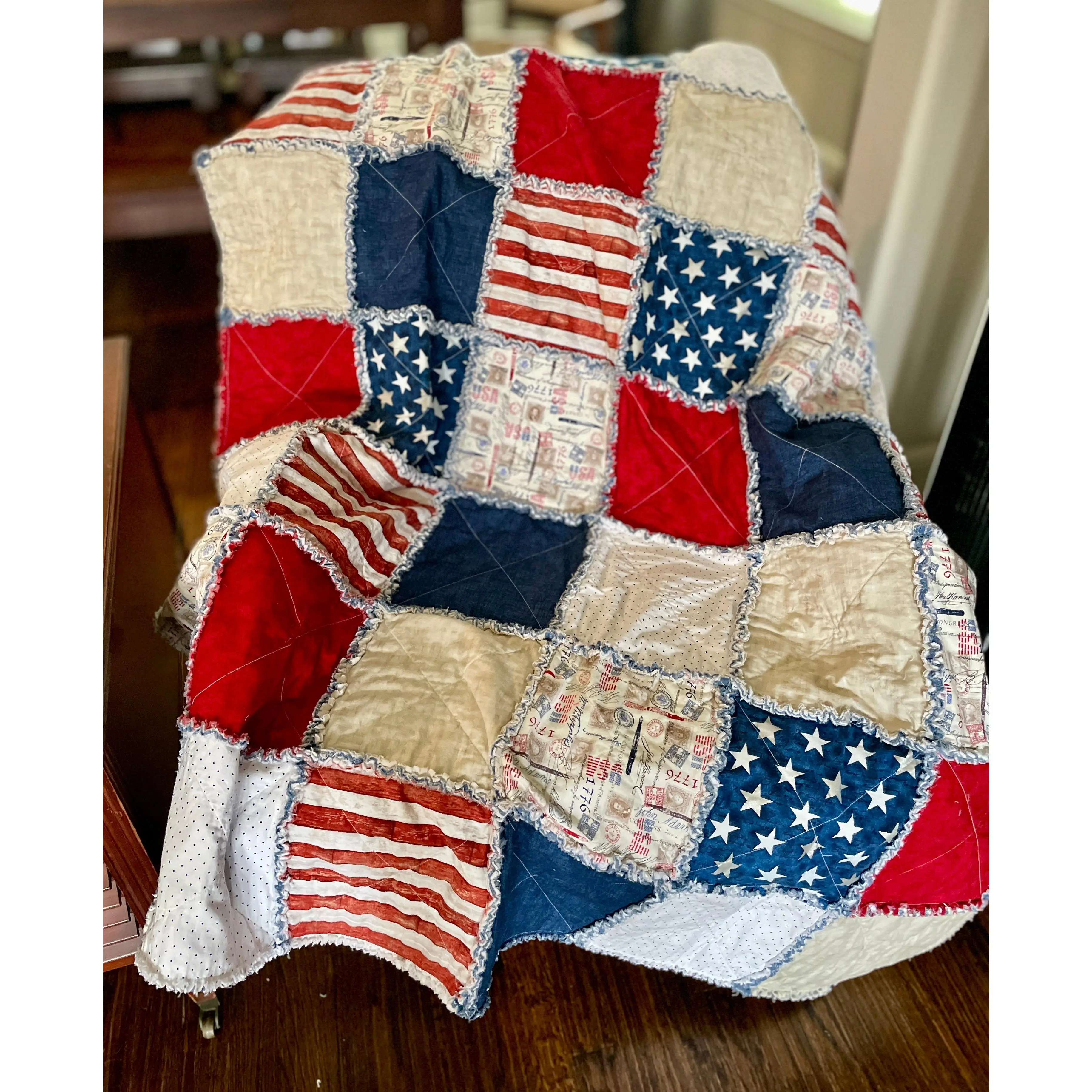 Patriotic Rag Quilt