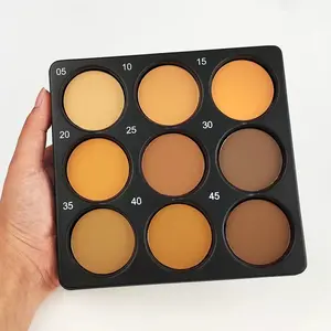 9-in-1 Compact Face Contour Powder Palette, Bronzer Makeup with Blendable Bronzers & Colored Highlight, Flawless Matte Shading & Brightening for All Skin Tones, Daily Makeup Gift