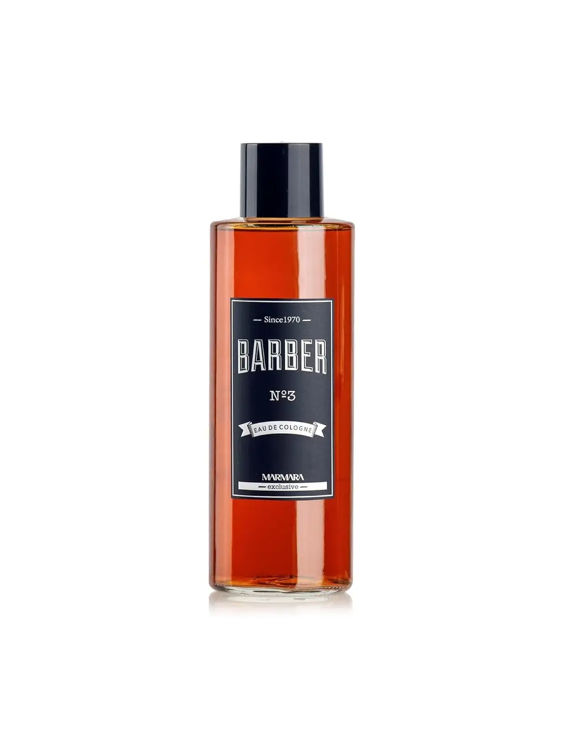 Marmara Barber No3 Eau De Cologne - Gentle Scented Fragrance Liquid Aftershave for Men, Invigorating Long-Lasting Masculine Amber Scent, Cleansing for All Skin Types, 500ml Bottle, Single Item