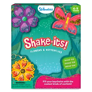 Skillmatics Art & Craft Activity - Shake-its, DIY Glitter Craft Kit with Keychains, Fun & Creative Travel Toys, Party Favors & Birthday Gifts for Girls & Boys Ages 4 to 9