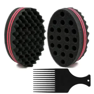 Magic Twist Hair Sponge, Barber Hair Brush Sponge, Styling Tool For Afro Curl, Coils, Dreadlocks
