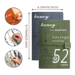 Honey and Me Savings Challenge 52 Weeks Savings Money Notebook