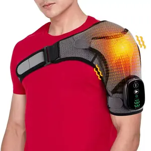 Heated and Vibrating Shoulder Support Stand, Electric 3-Level Vibration Heated Pad, Health Care Shoulder Massager, Relaxing Back Pain Relief, Relaxation Aid