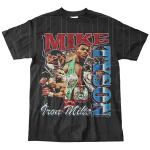 Vintage Style Mike Tyson T-shirt - Mike Tyson Shirt - 90s Vintage Boxing Sport Legend Unisex Graphic Tee - Vintage Iron Mike T Shirt Classic Cotton