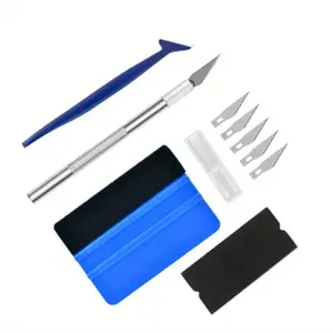 10Pcs Car Wrapping Tool Kit Scraper Cutter Film Squeegee Spatulas Plastic Wrap Tools Window Tinting Tools for Car Repair Tool