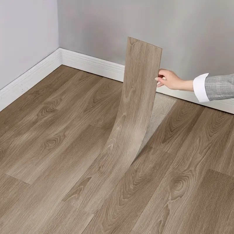 30pcs Self-Adhesive Vintage Wood Grain Pattern Waterproof Floor Stickers, Durable PVC Flooring, Easy Peel & Stick, Waterproof PVC Material, Home Decor for Living Room, Bedroom, Kitchen, Bathroom