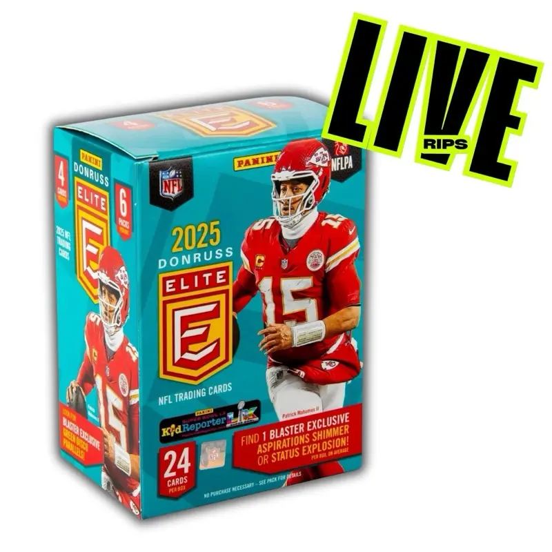 Donruss Elite 2025 Blaster Box - 24 Cards with Blaster Exclusive Aspirations Shimmer or Status Explosion Per Box