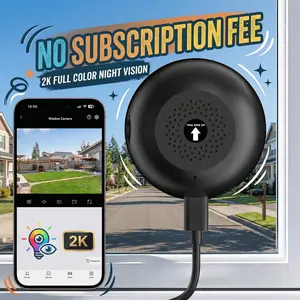 3MP 4K Wireless Window Camera, 5GHz&2.4GHz WiFi Indoor Cameras for Home Security w/ ProMax Al Color Night Vision,Person,Pet,Vehicle & Motion Detection,24/7 Recording,Easy & Quick Install