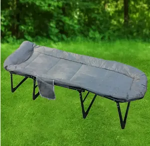 【Deal】2-in-1 Adjustable Camping Cot for Adults, Folding Bed & Lounge Chair with Mattress, 6-Position Reclining Sleeping Cot for Camping, Office Nap, Poolside